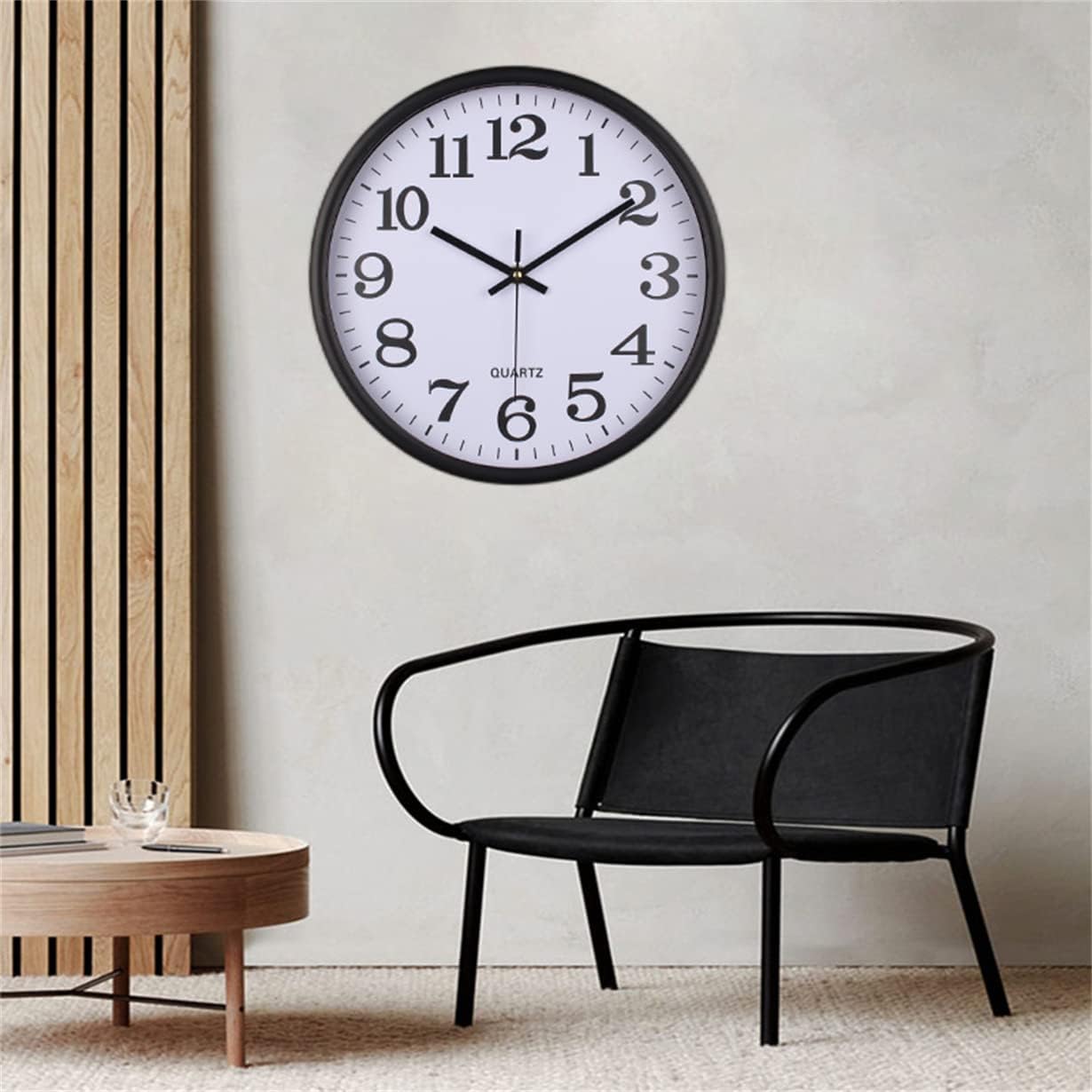 TXY Wall Clock Mute Movement Creative Watch with Simple Modern Design Silent Clock for Home Living Room Decoration (10in (25cm)) - Image 2
