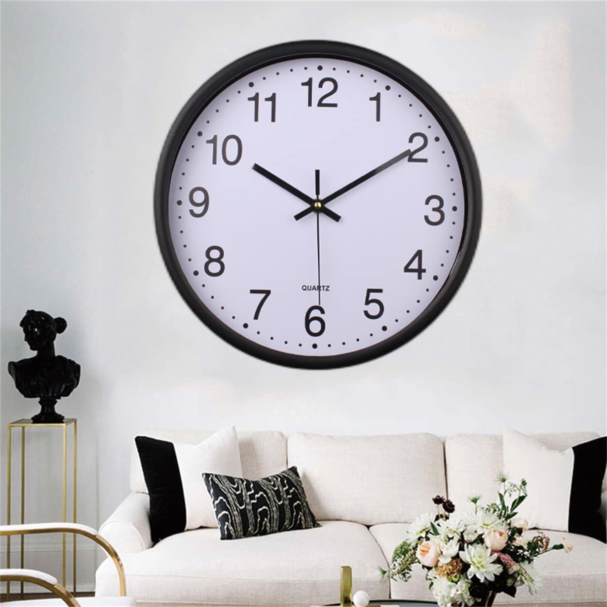 TXY Wall Clock Mute Movement Creative Watch with Simple Modern Design Silent Clock for Home Living Room Decoration (10in (25cm)) - Image 5